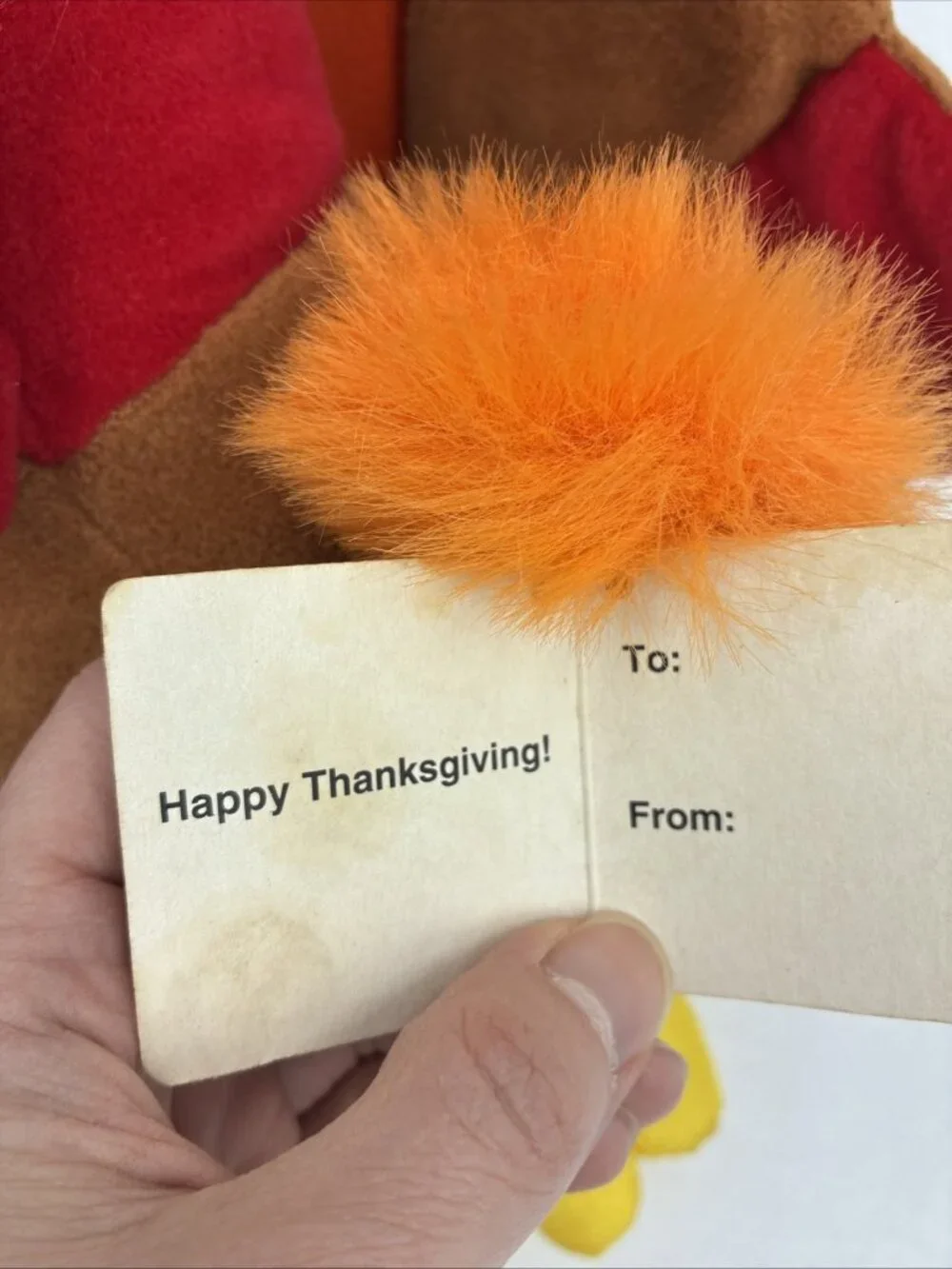 Vintage 1994 Gibson Mr Gobbles Turkey Plush Thanksgiving Stuffed Animal Toy